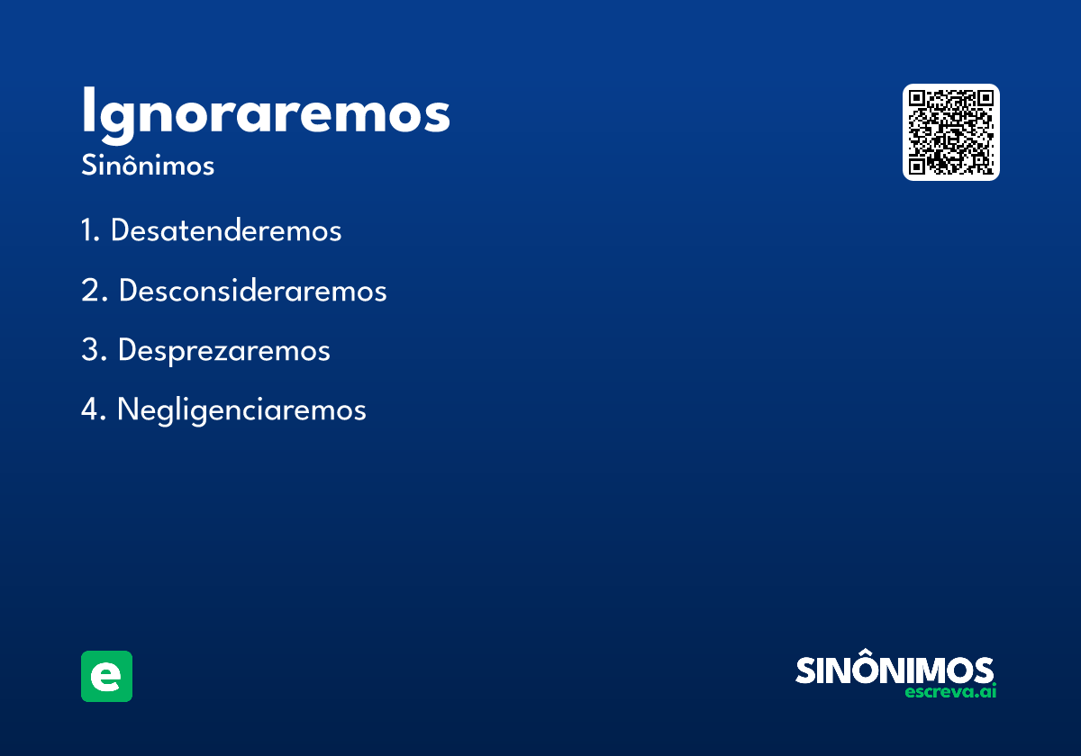 ignoraremos