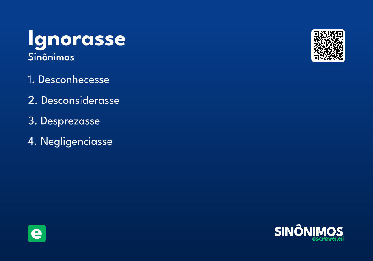 ignorasse