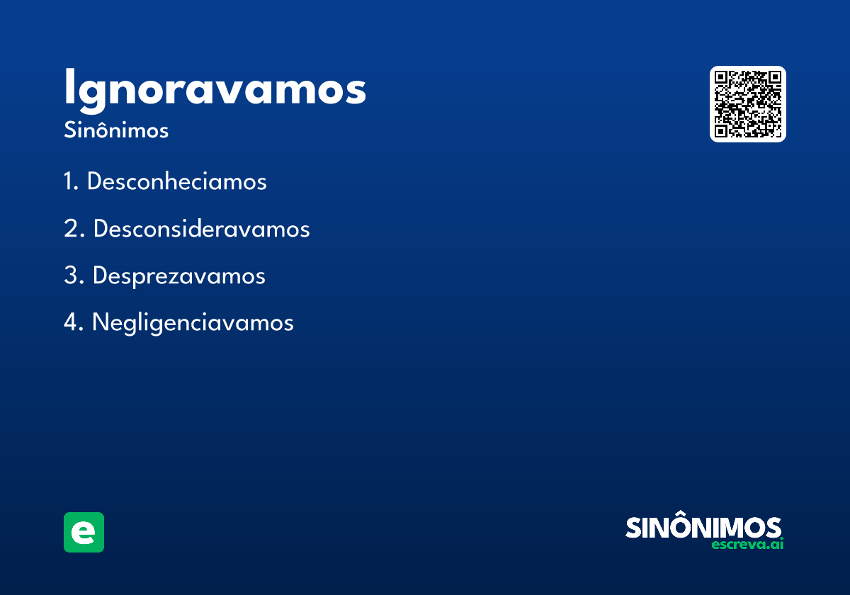 ignoravamos
