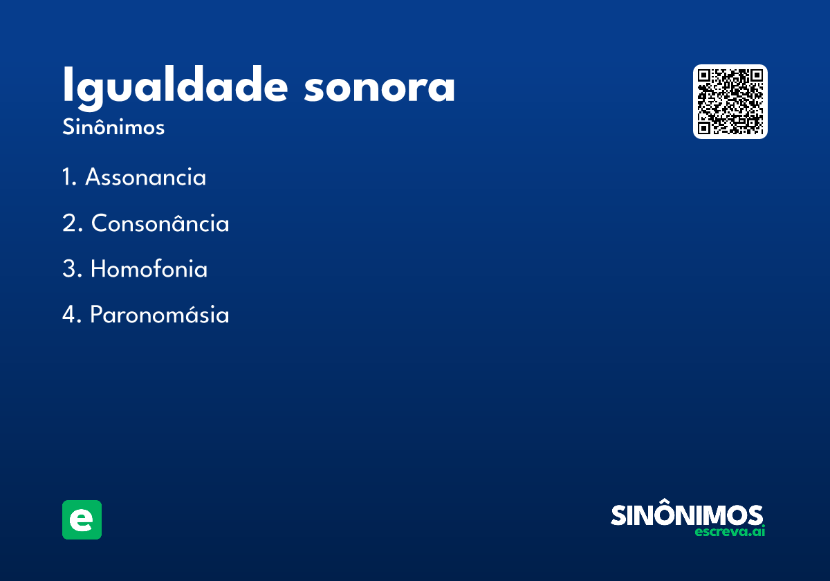 igualdade sonora