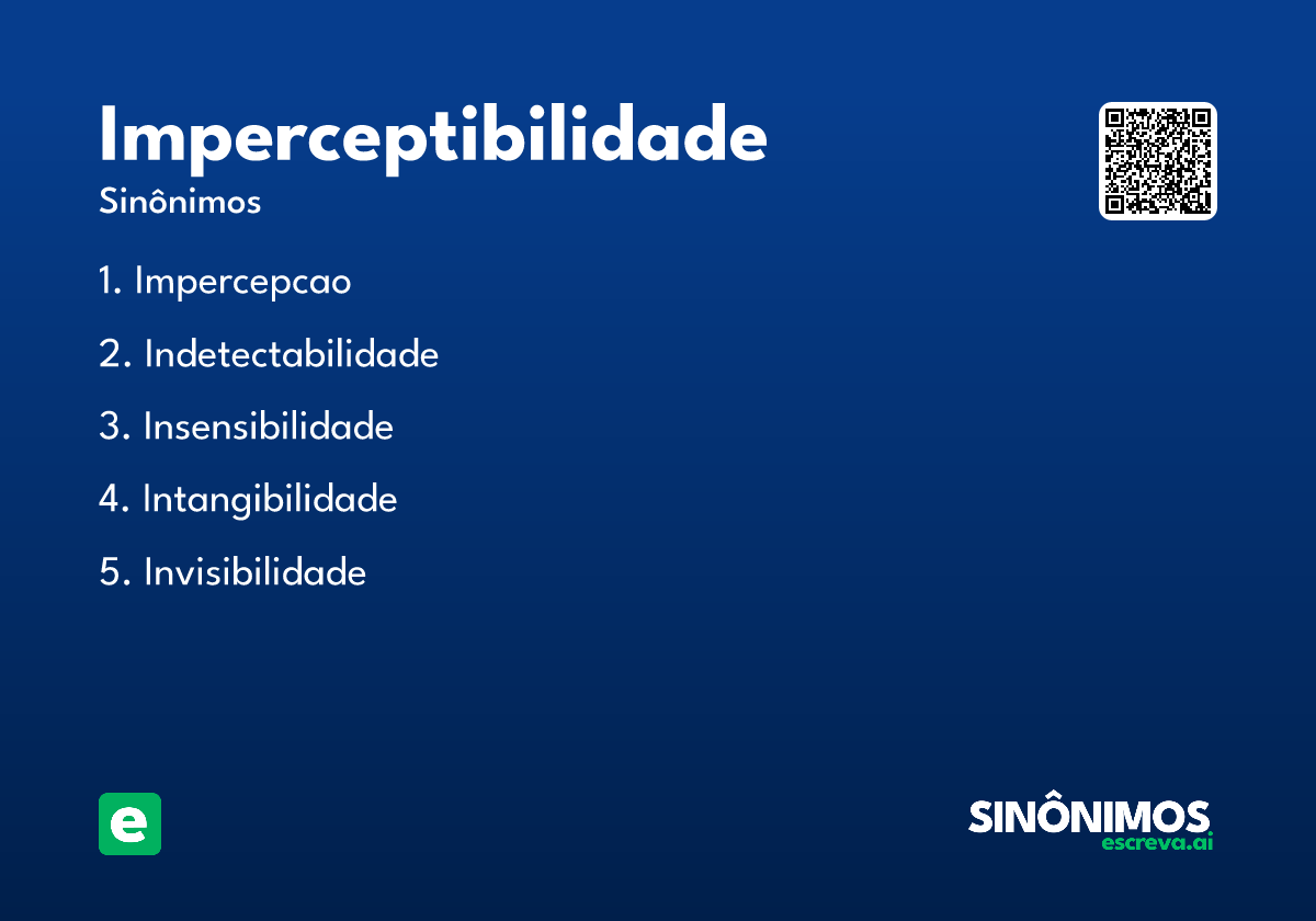 imperceptibilidade