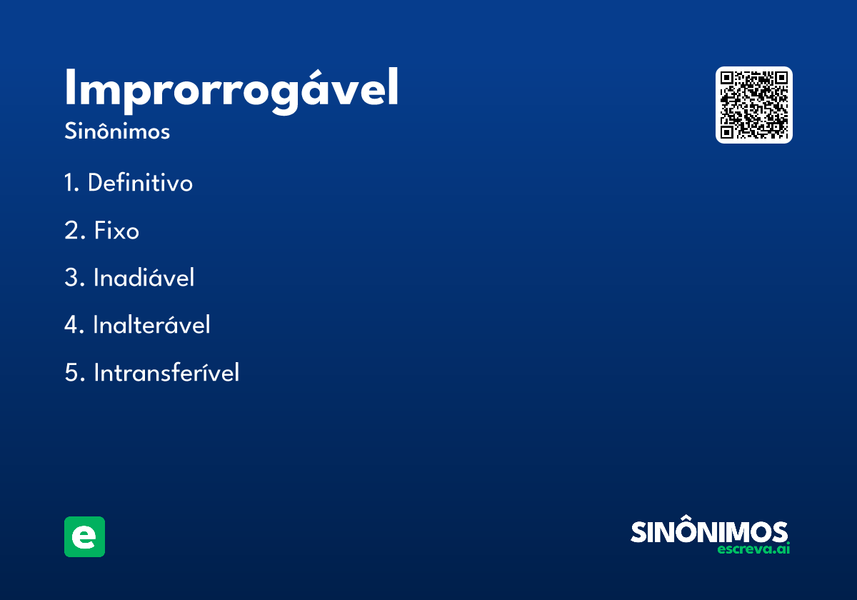 improrrogável