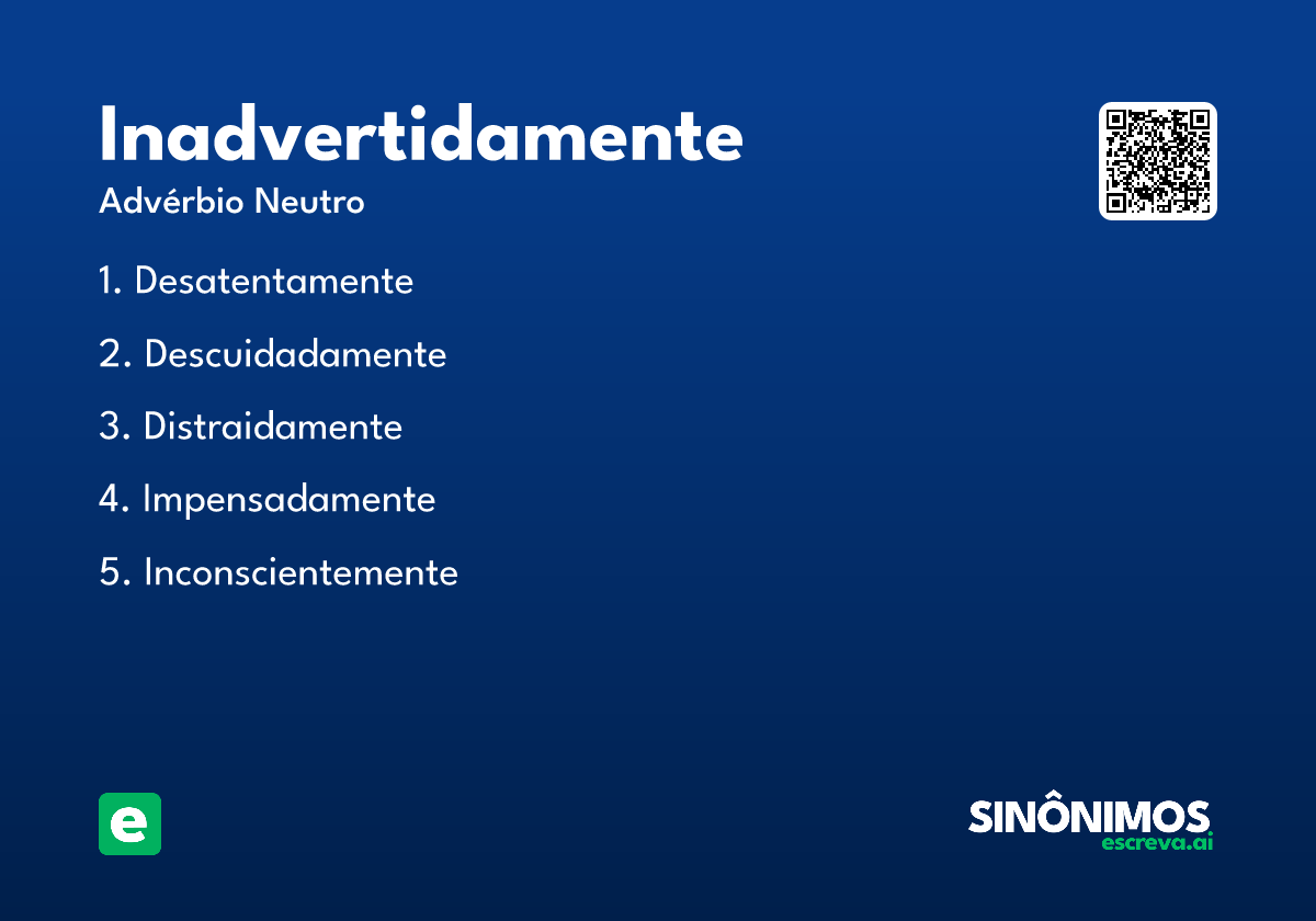 inadvertidamente