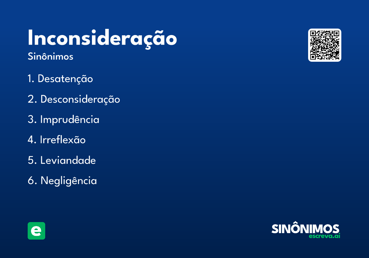inconsideração