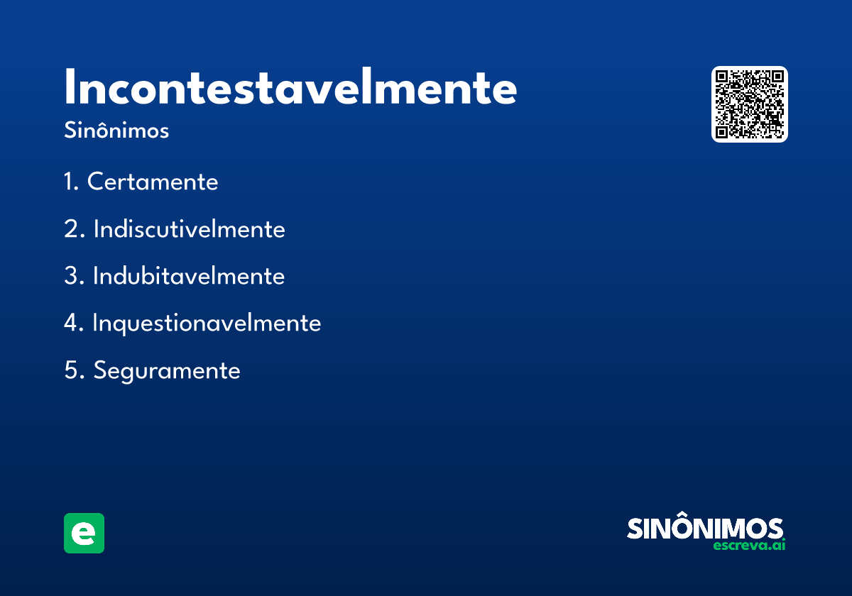 incontestavelmente