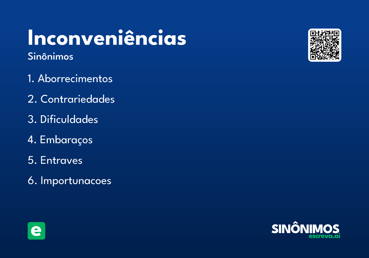 inconveniências