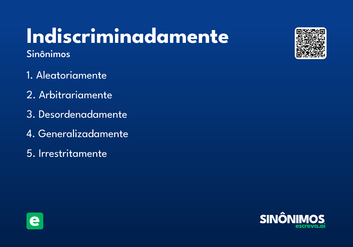 indiscriminadamente