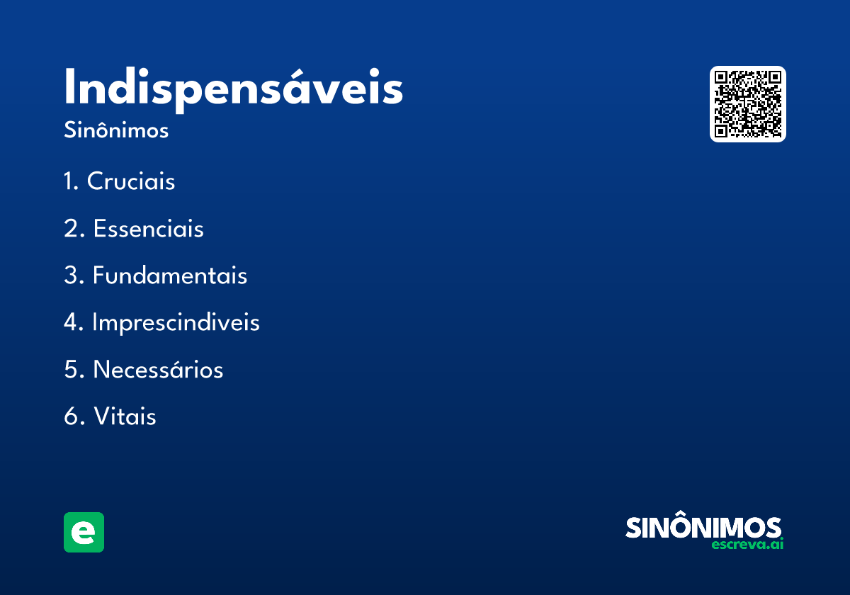 indispensáveis