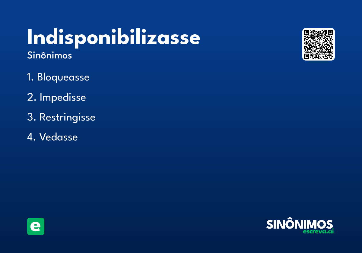 indisponibilizasse