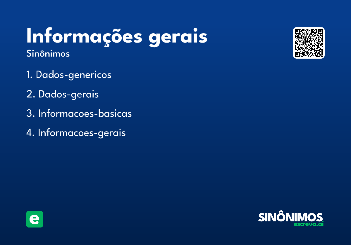informações gerais