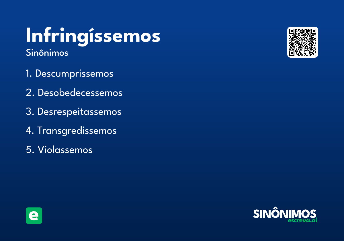 infringíssemos