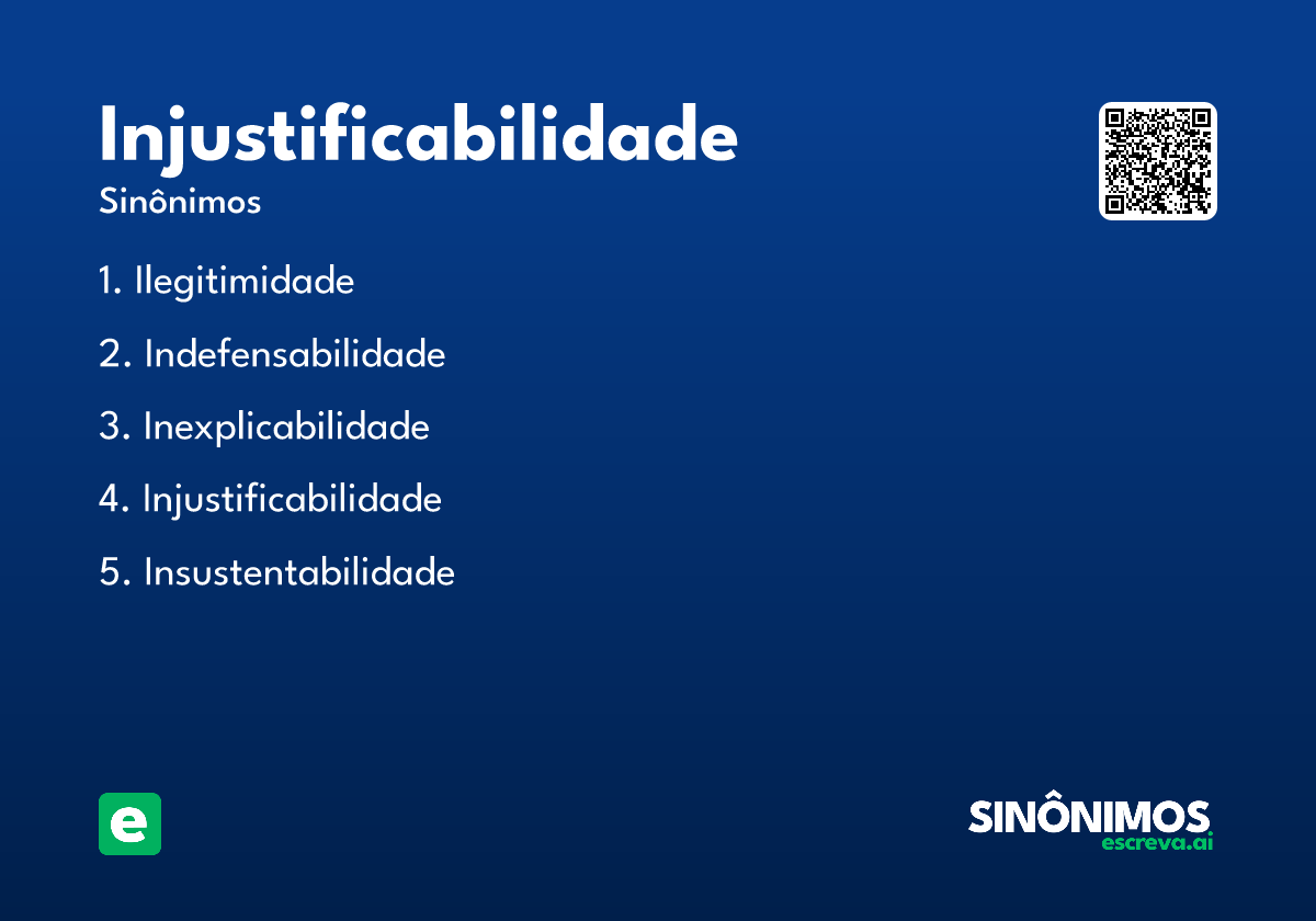 injustificabilidade