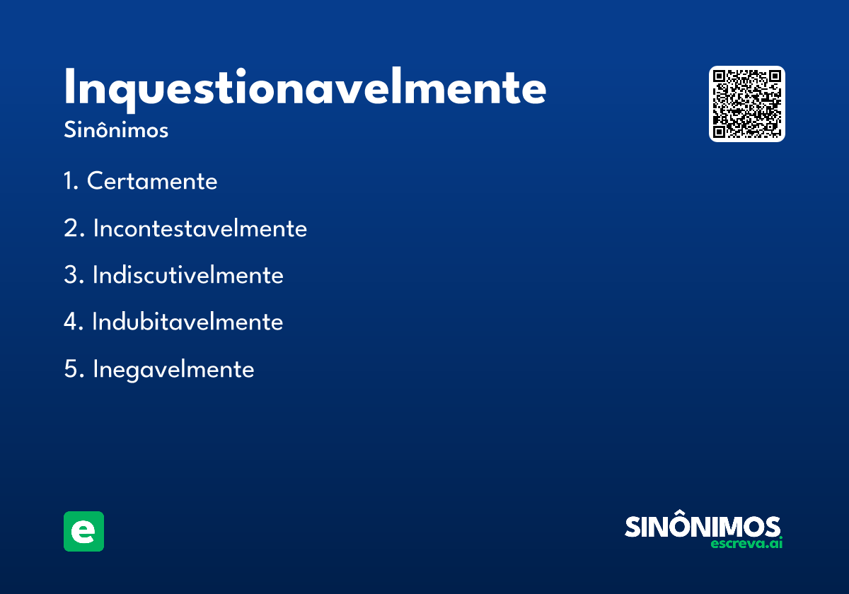 inquestionavelmente