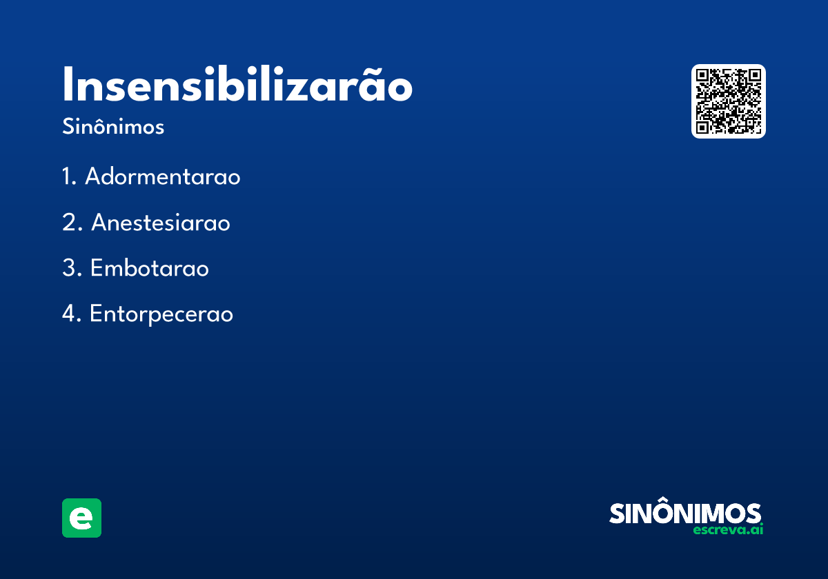 insensibilizarão