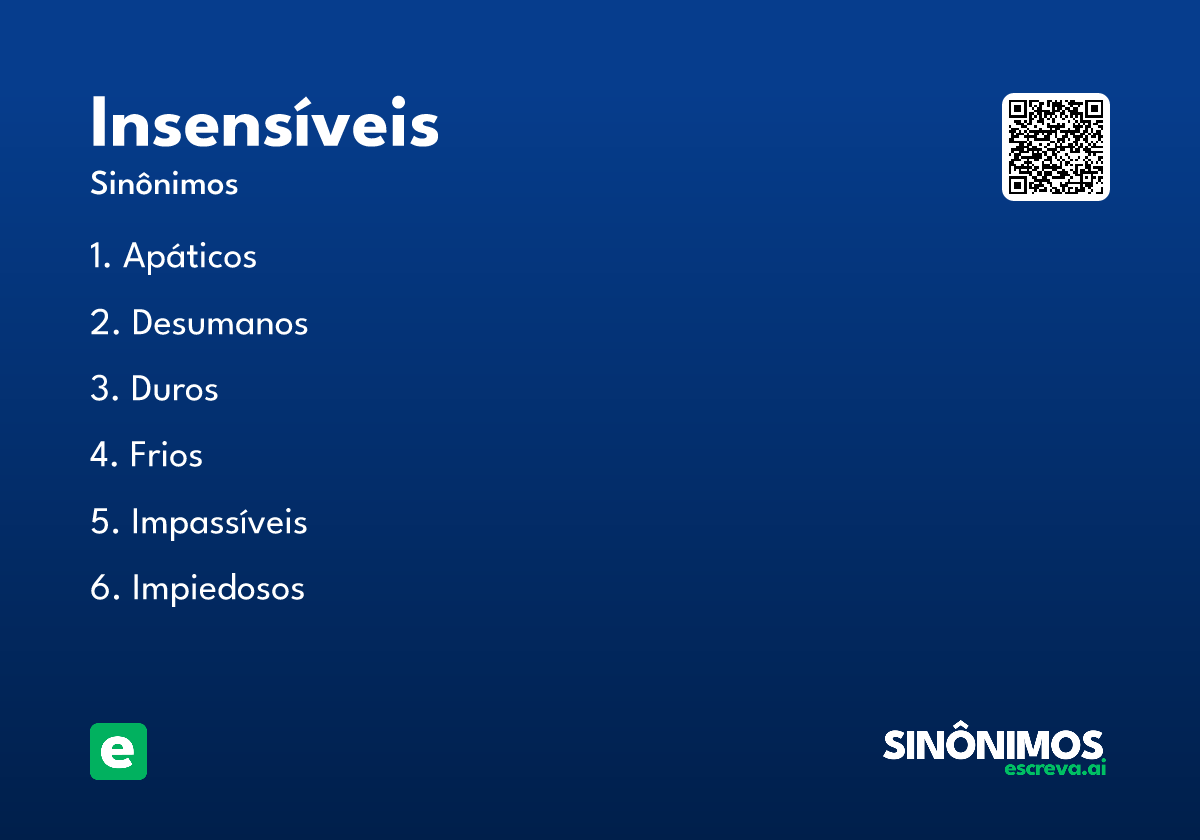 insensíveis