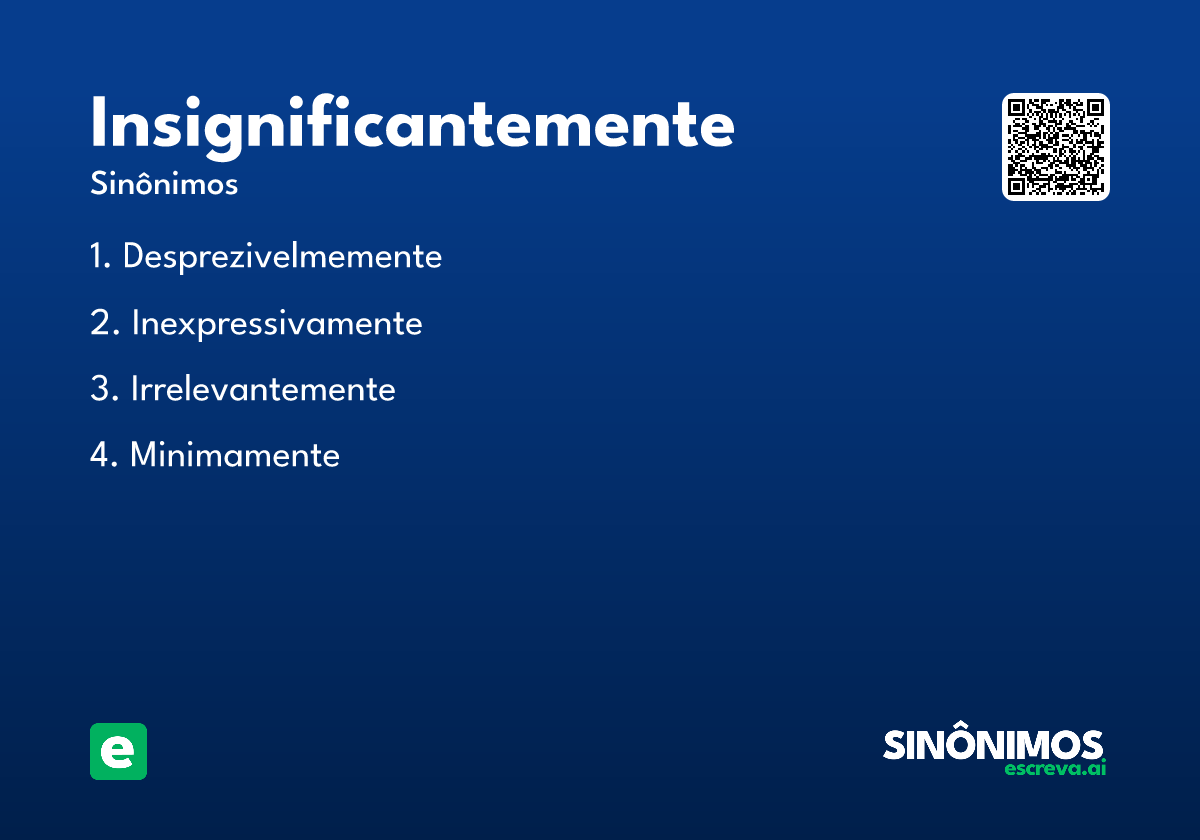 insignificantemente