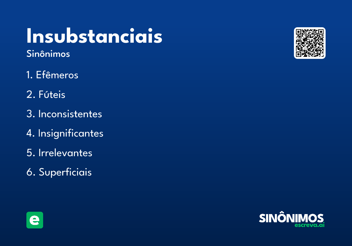 insubstanciais