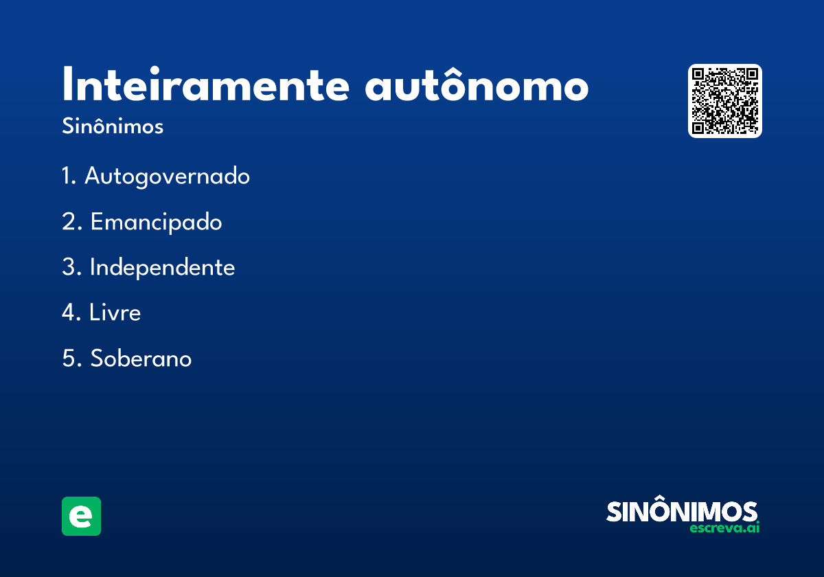 inteiramente autônomo