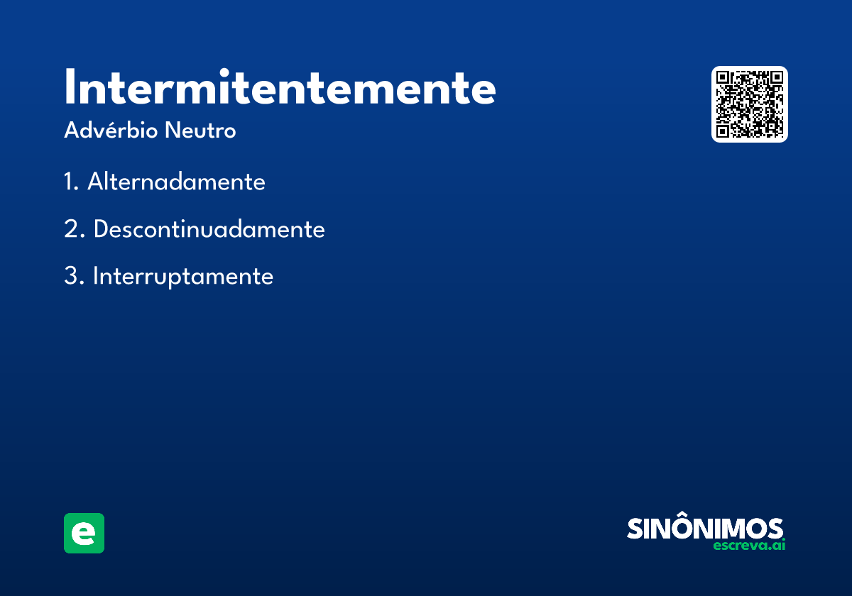 intermitentemente