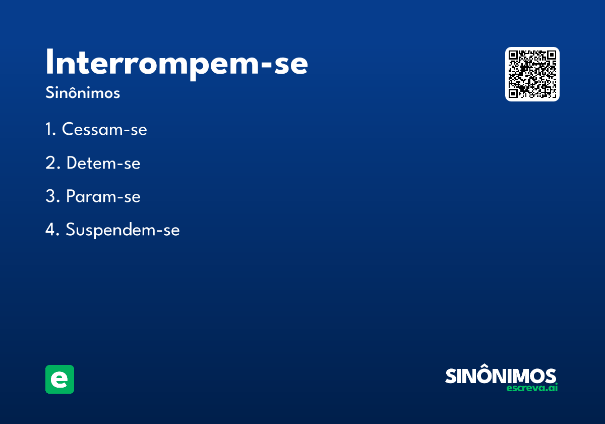 interrompem-se