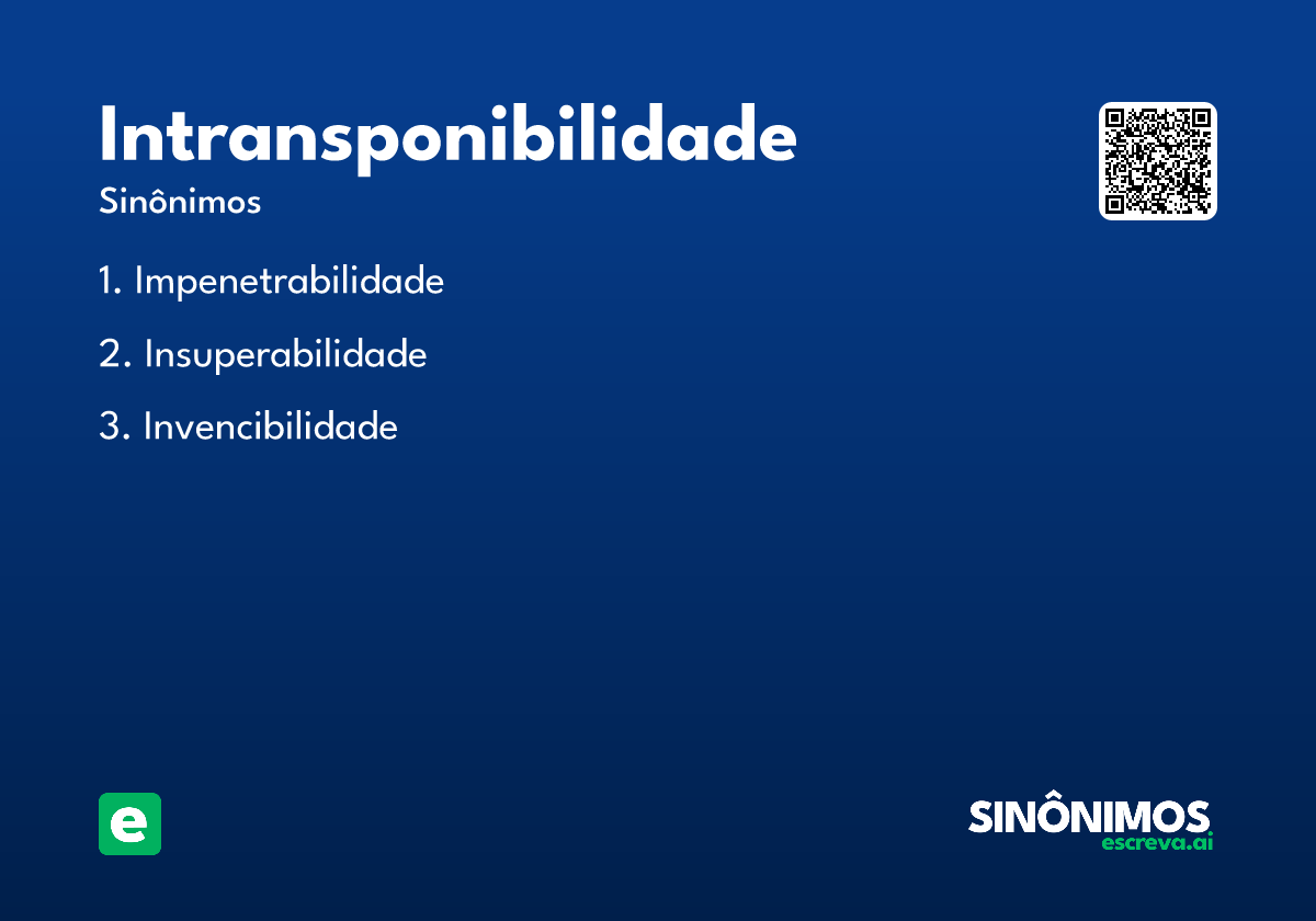 intransponibilidade