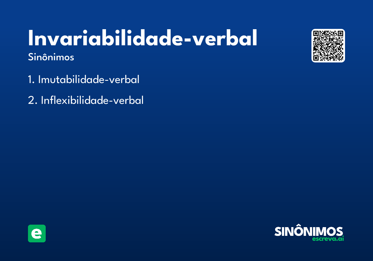 invariabilidade-verbal