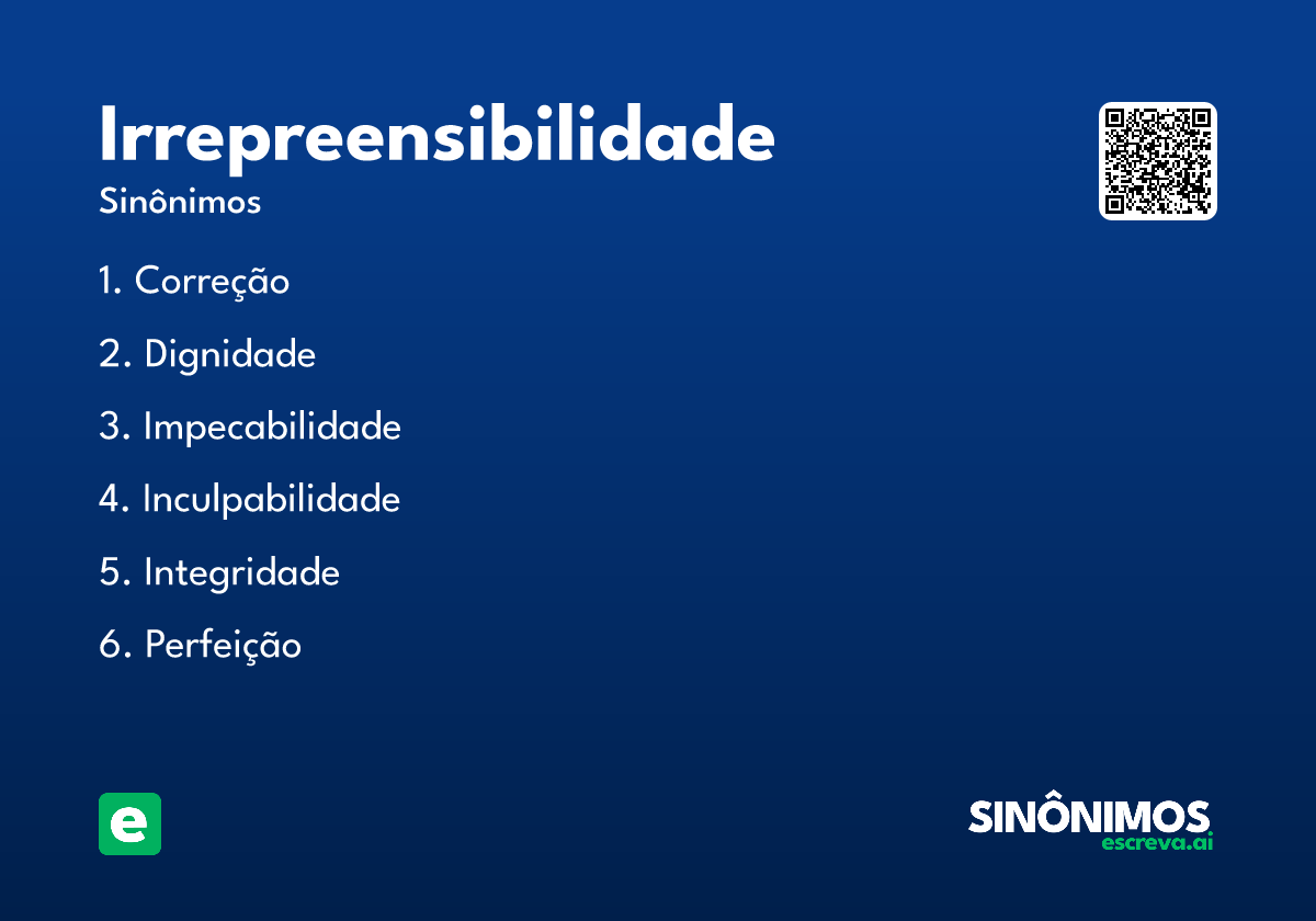 irrepreensibilidade