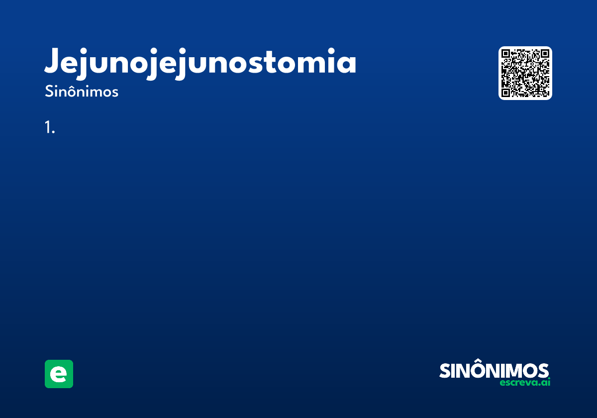 jejunojejunostomia