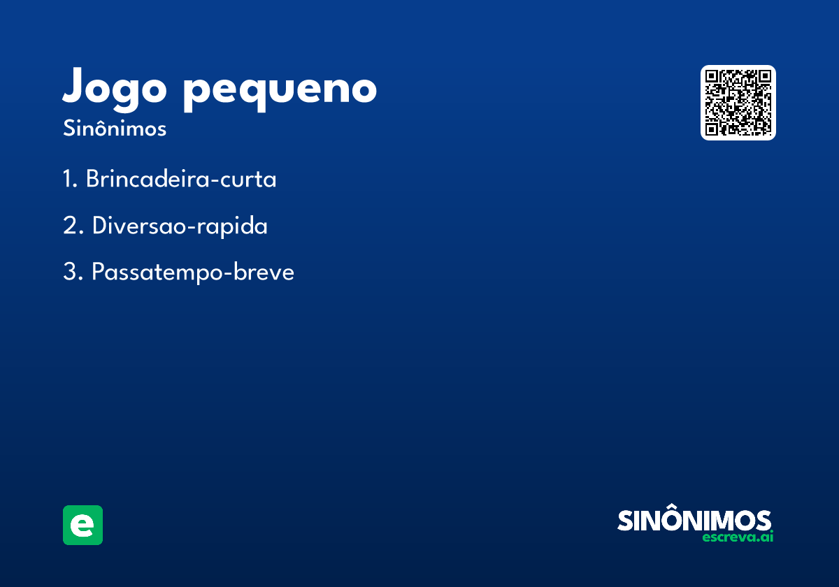 jogo pequeno