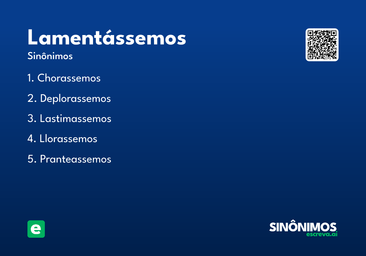 lamentássemos