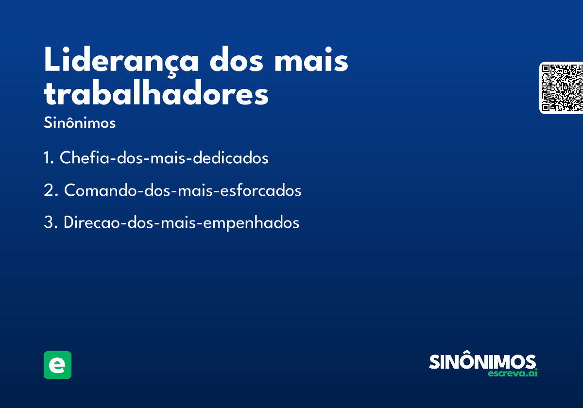 liderança dos mais trabalhadores