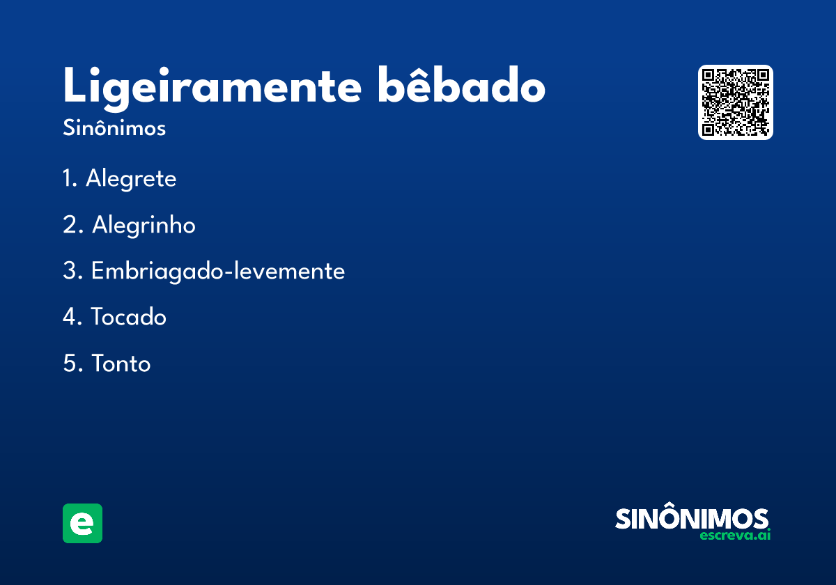 ligeiramente bêbado