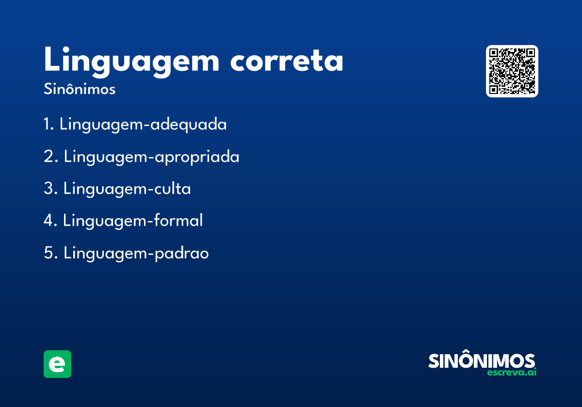 linguagem correta