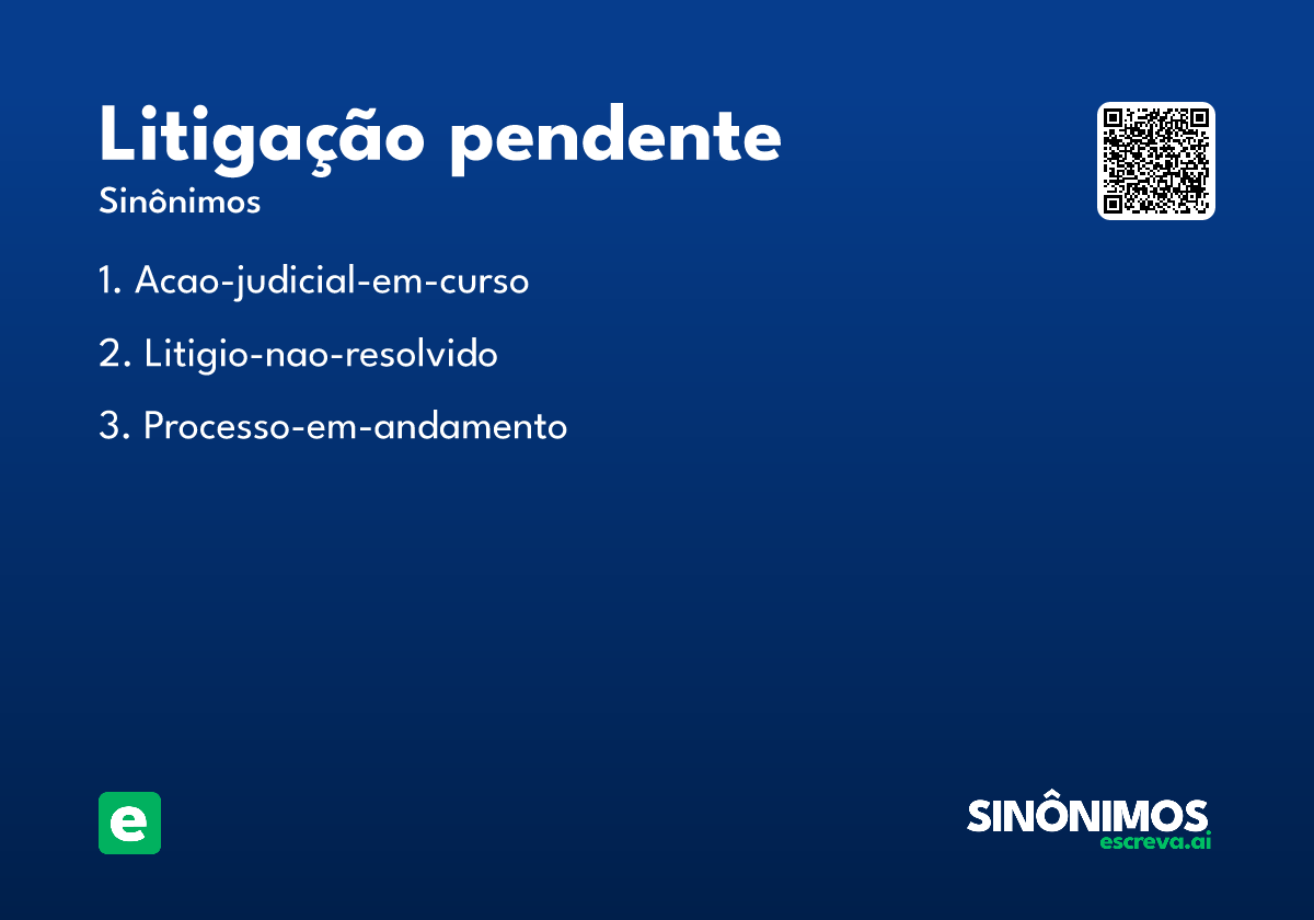 litigação pendente