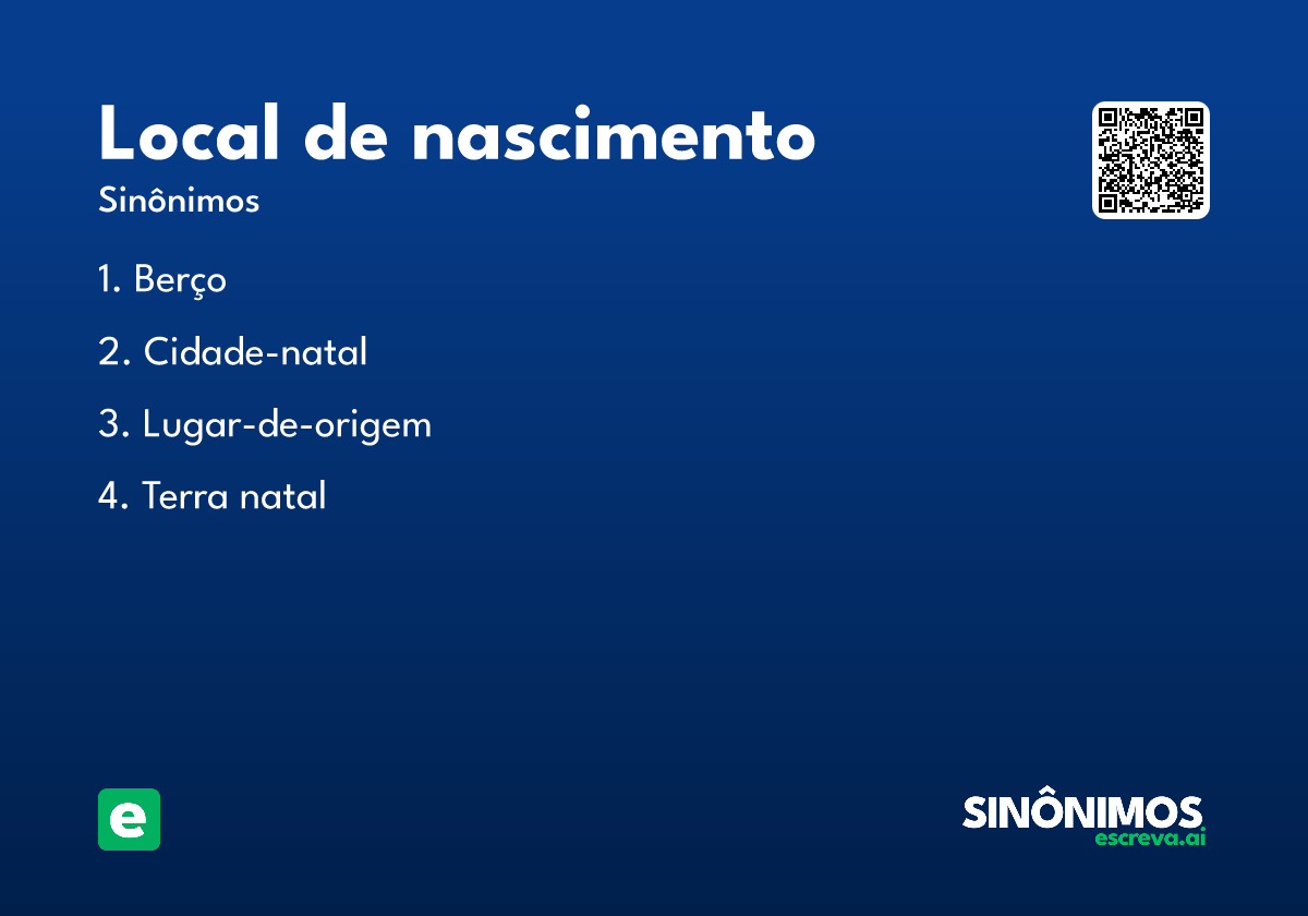 local de nascimento