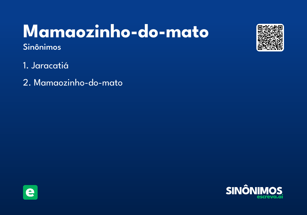 mamaozinho-do-mato