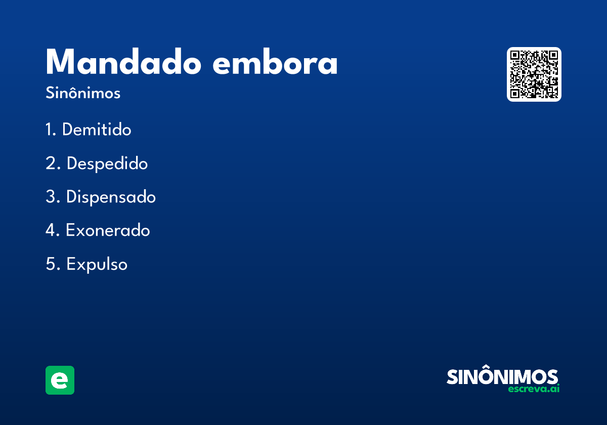 mandado embora
