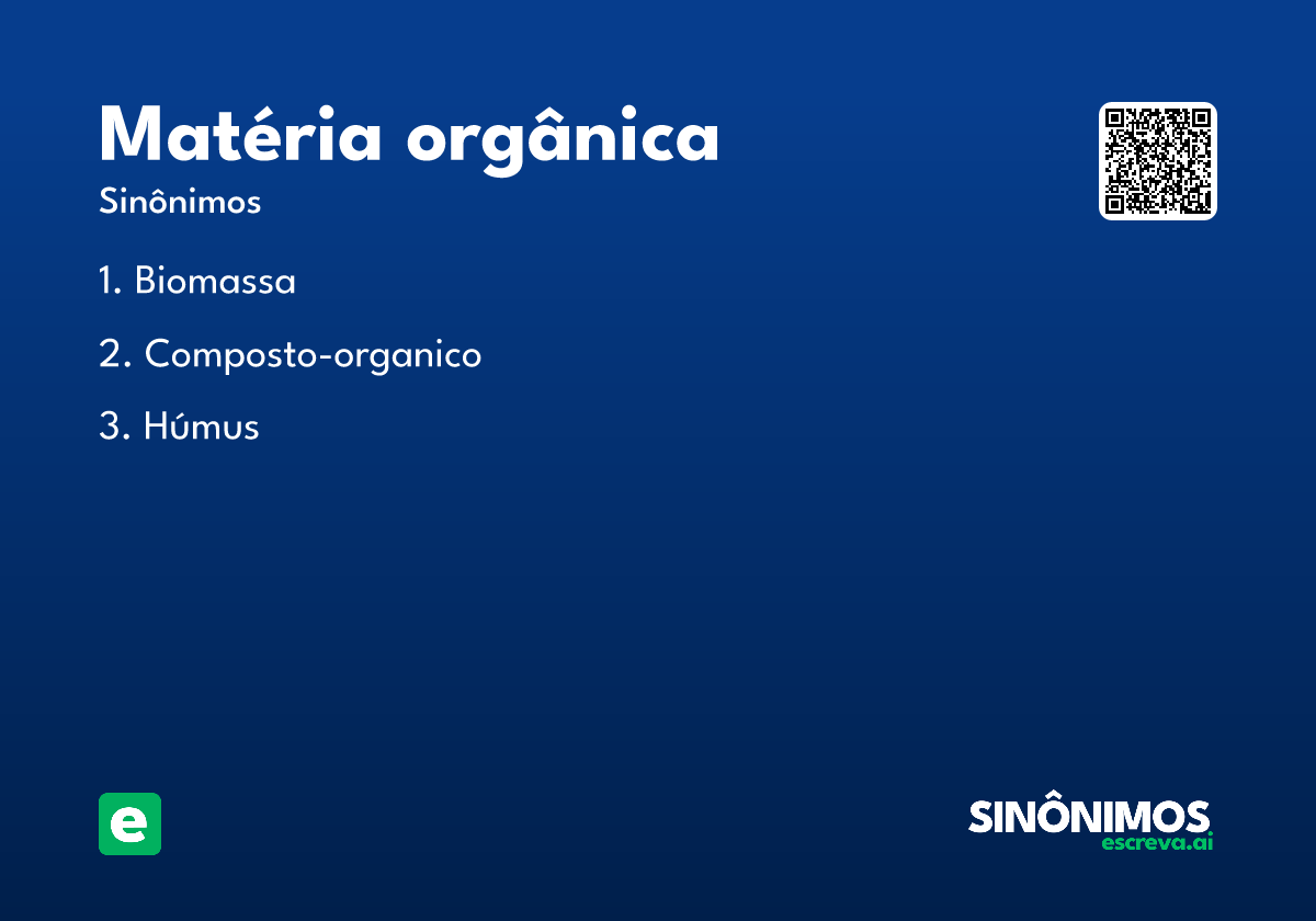 matéria orgânica