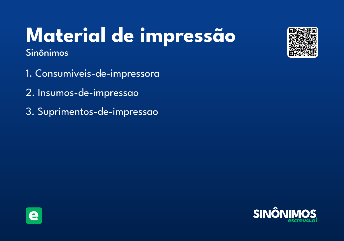 material de impressão