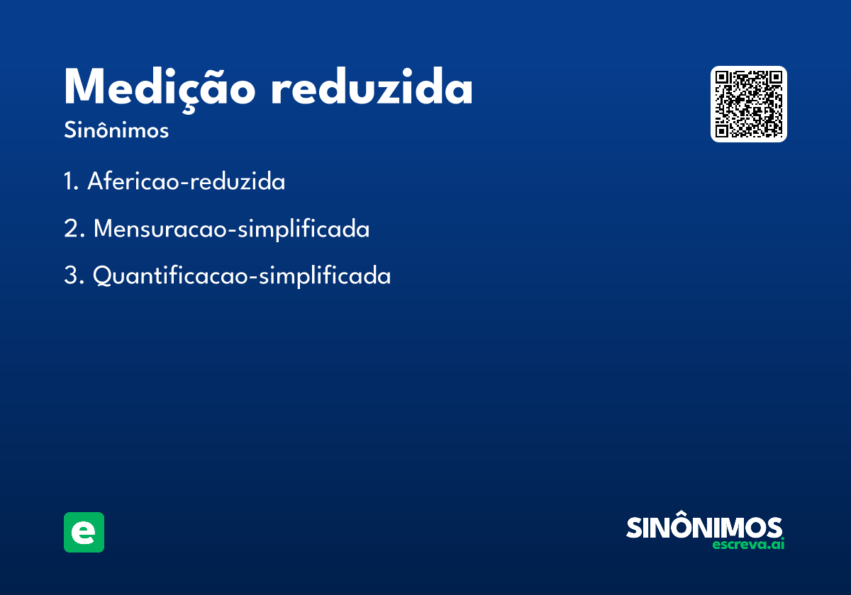 medição reduzida
