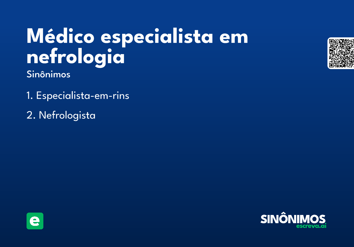 médico especialista em nefrologia