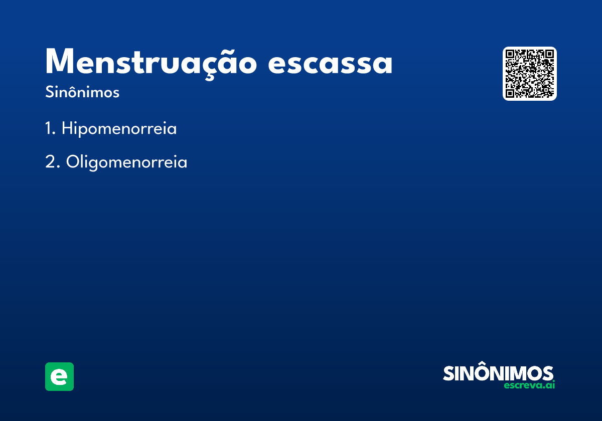 menstruação escassa