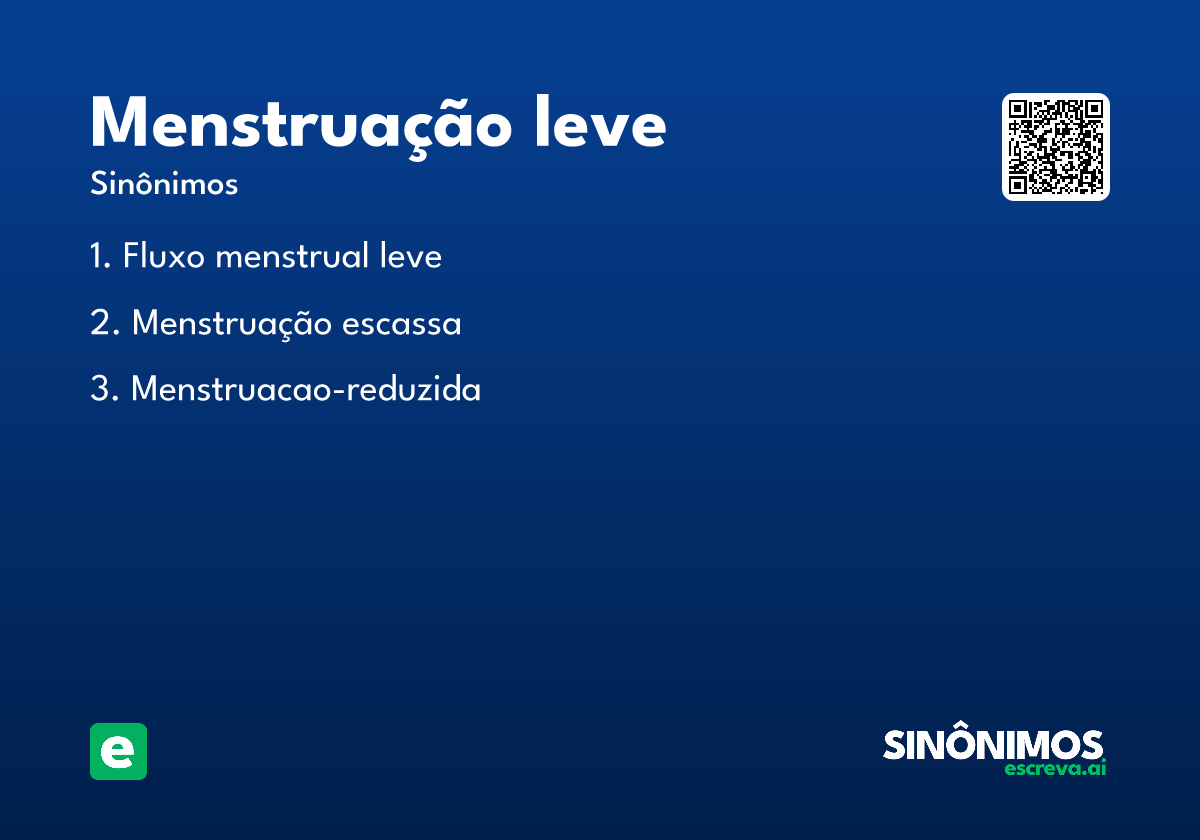 menstruação leve