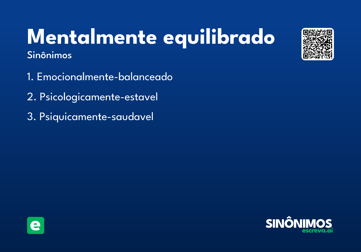 mentalmente equilibrado