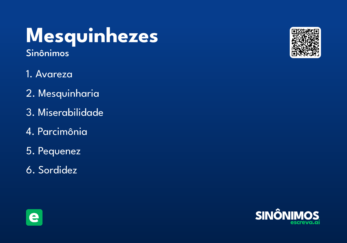 mesquinhezes