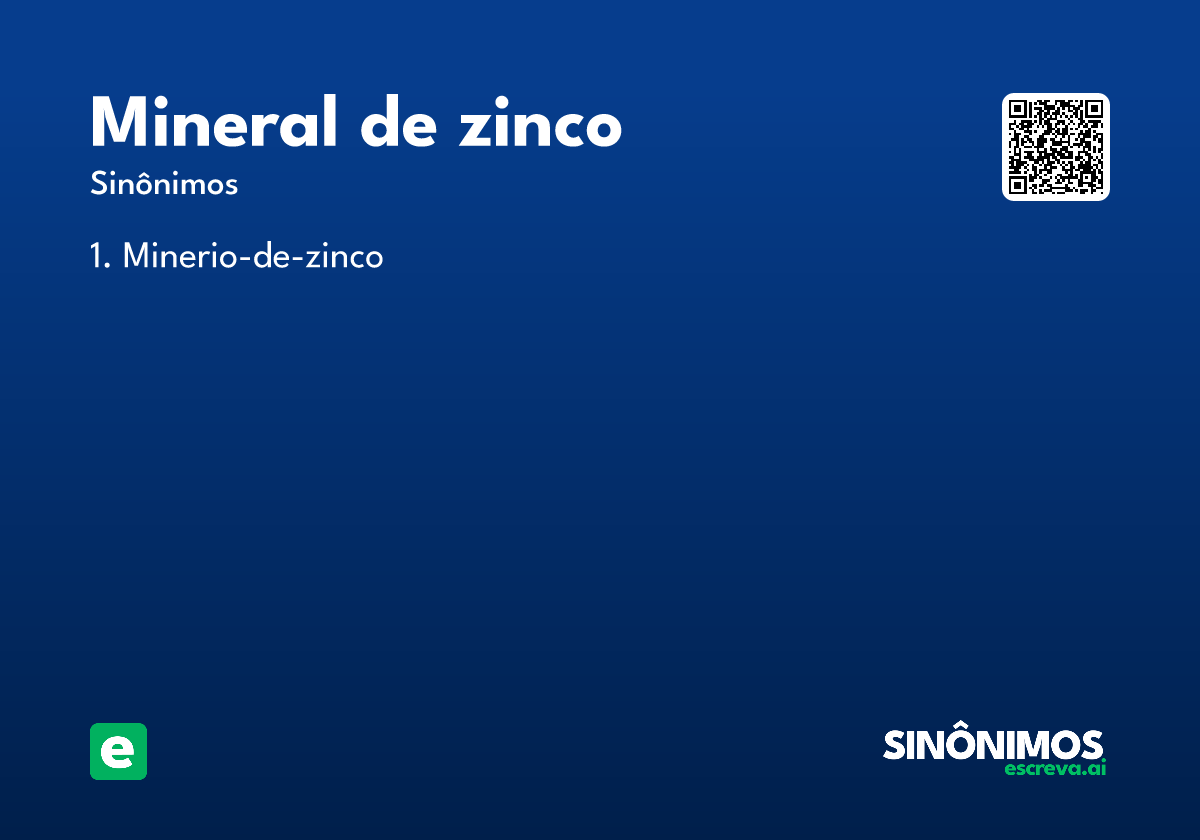 mineral de zinco