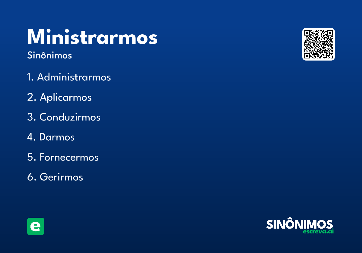 ministrarmos