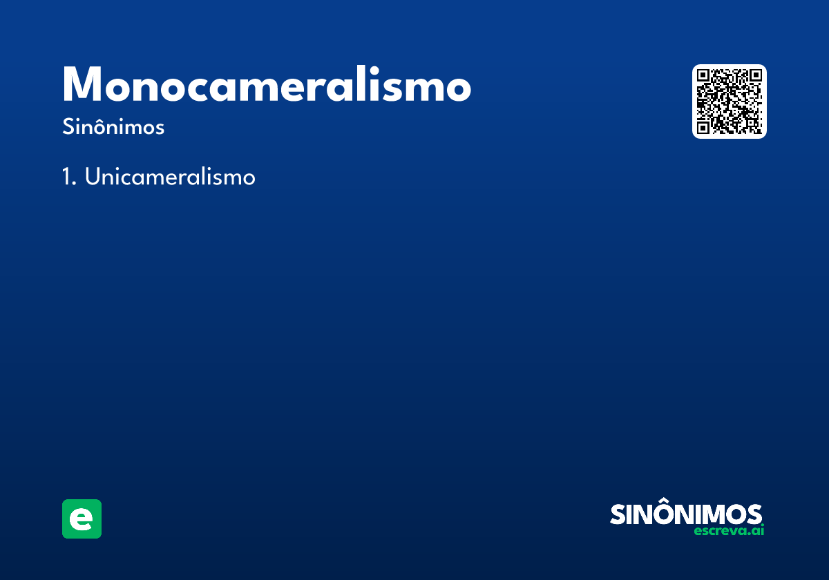 monocameralismo