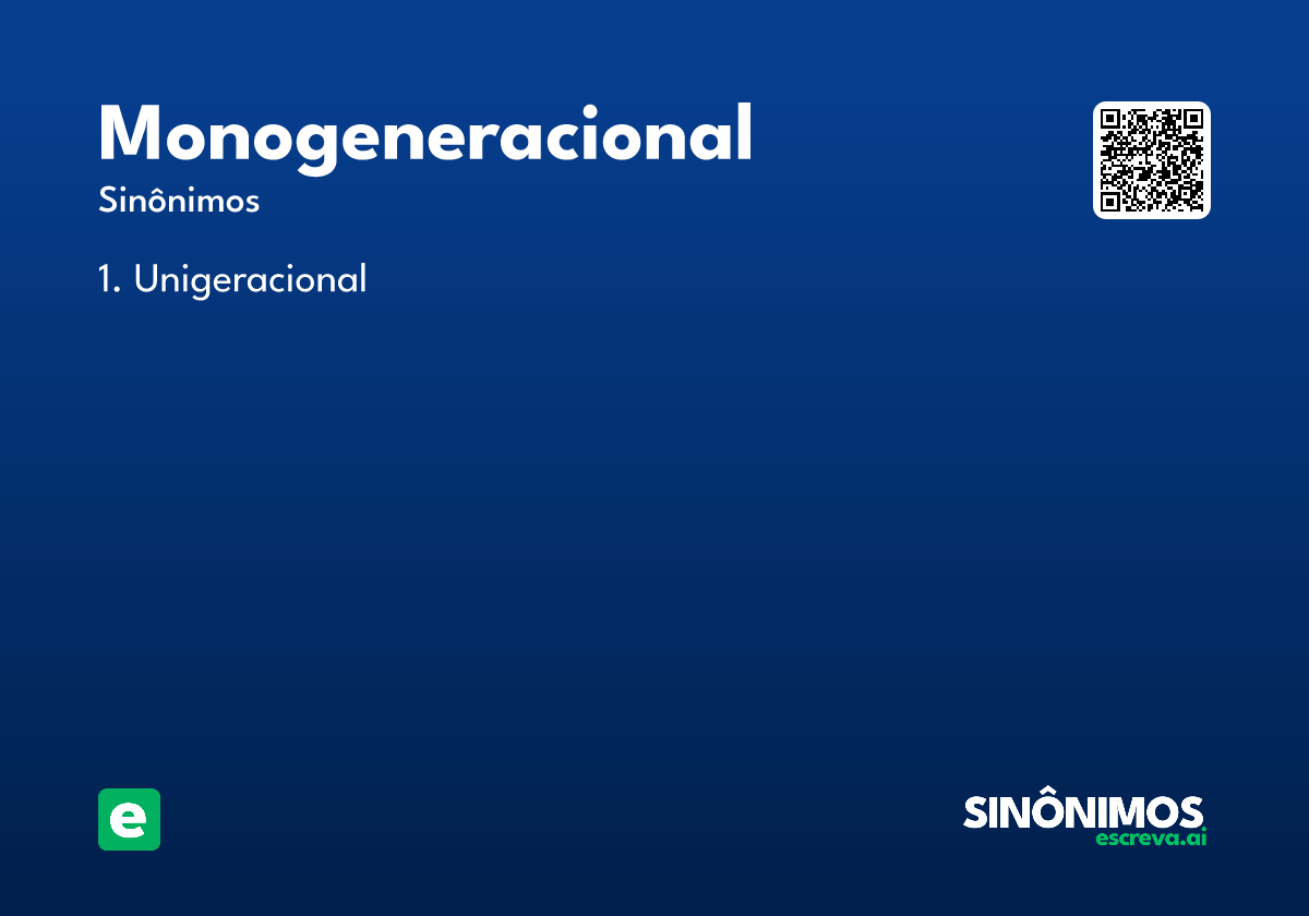 monogeneracional