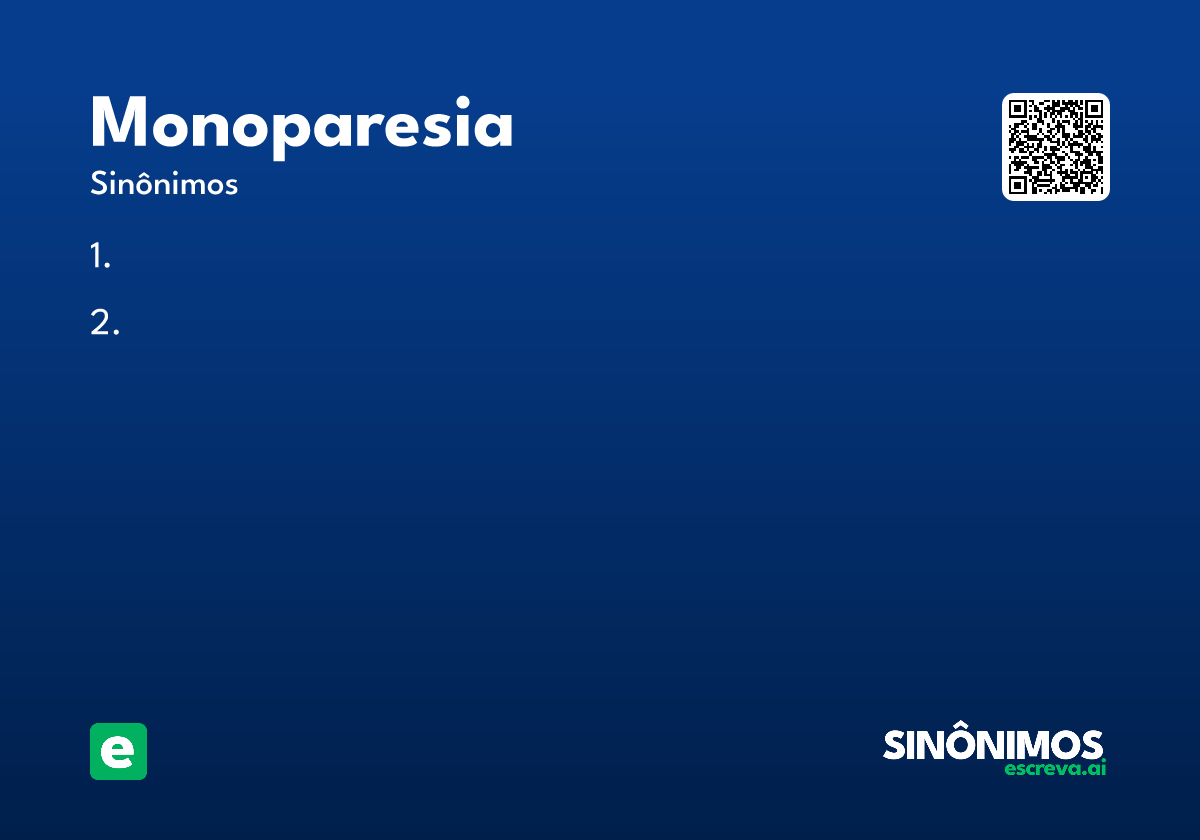 monoparesia